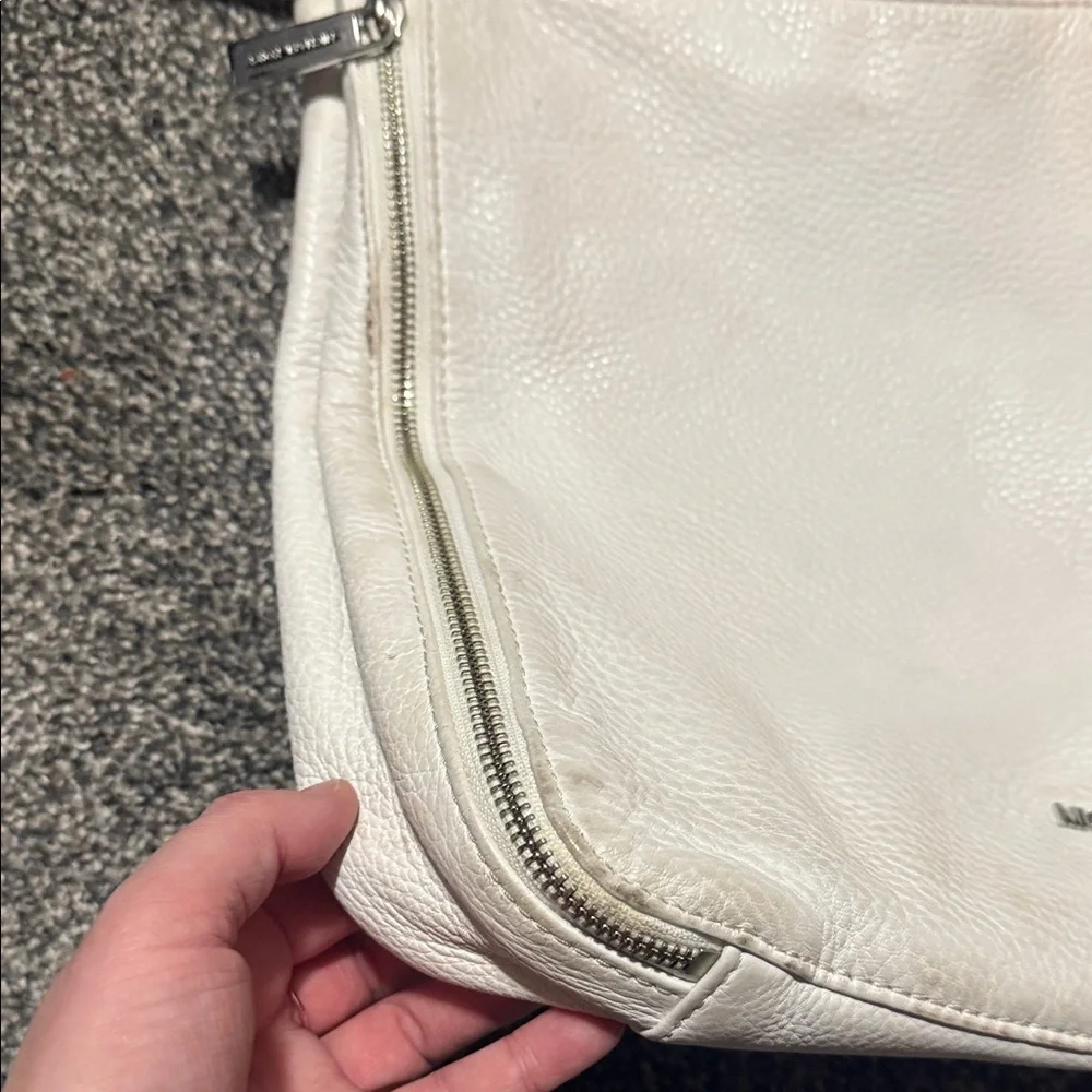 Michael Kors cream/white colored leather satchel